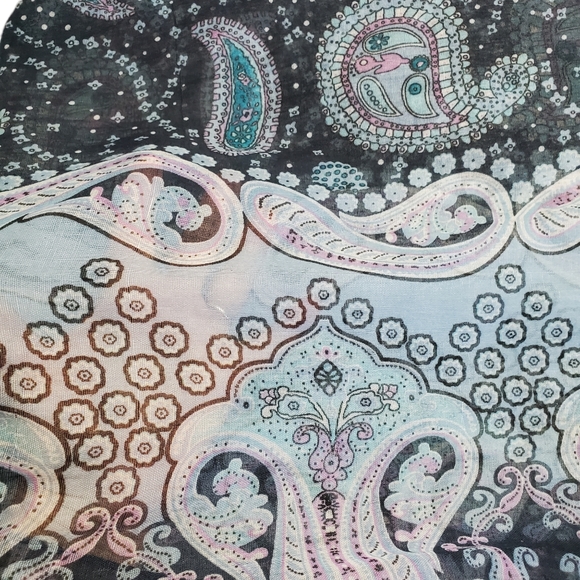 Women's Infinity Scarf Paisley Print Lightweight All Season Scarf - Picture 9 of 12